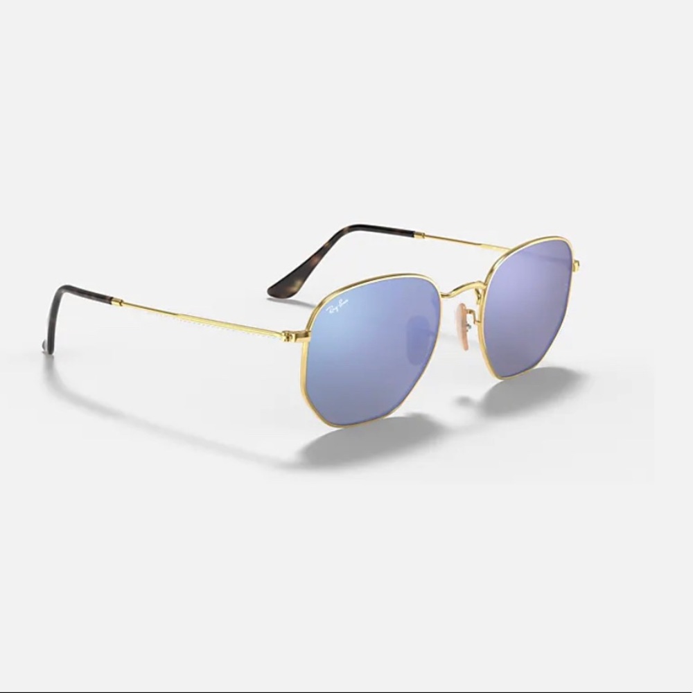 Blue Ray-Bans Hexagonal - Picture 4 of 4